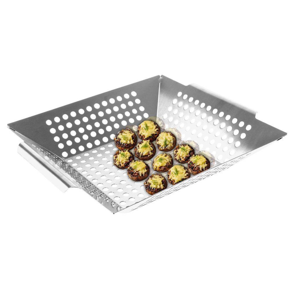 Koopman Steel Grill Basket Bbq Pan 34.5X30.5Cm