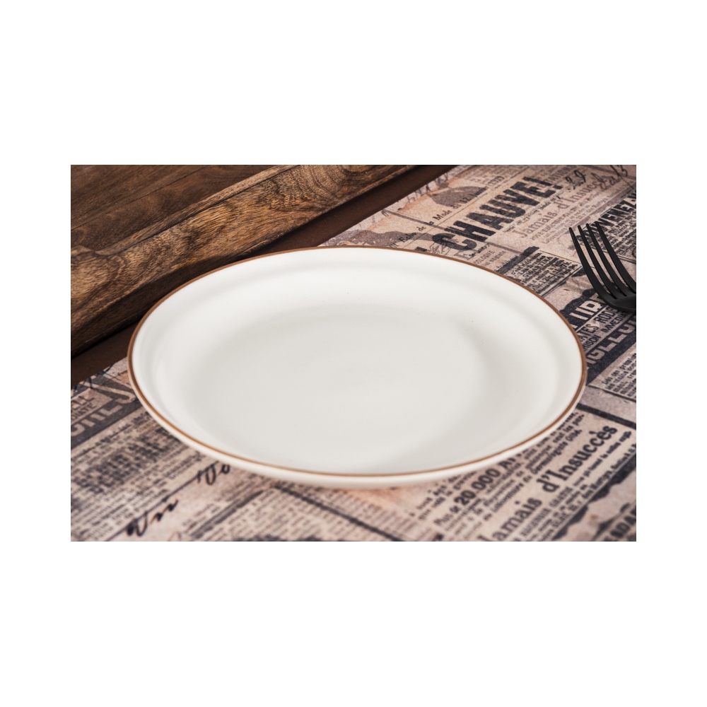 Koopman Plate Porcelain Dia 21Cm White