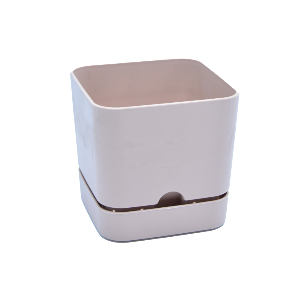 Poliwork Begonya Square Flower Pot 13 Cream