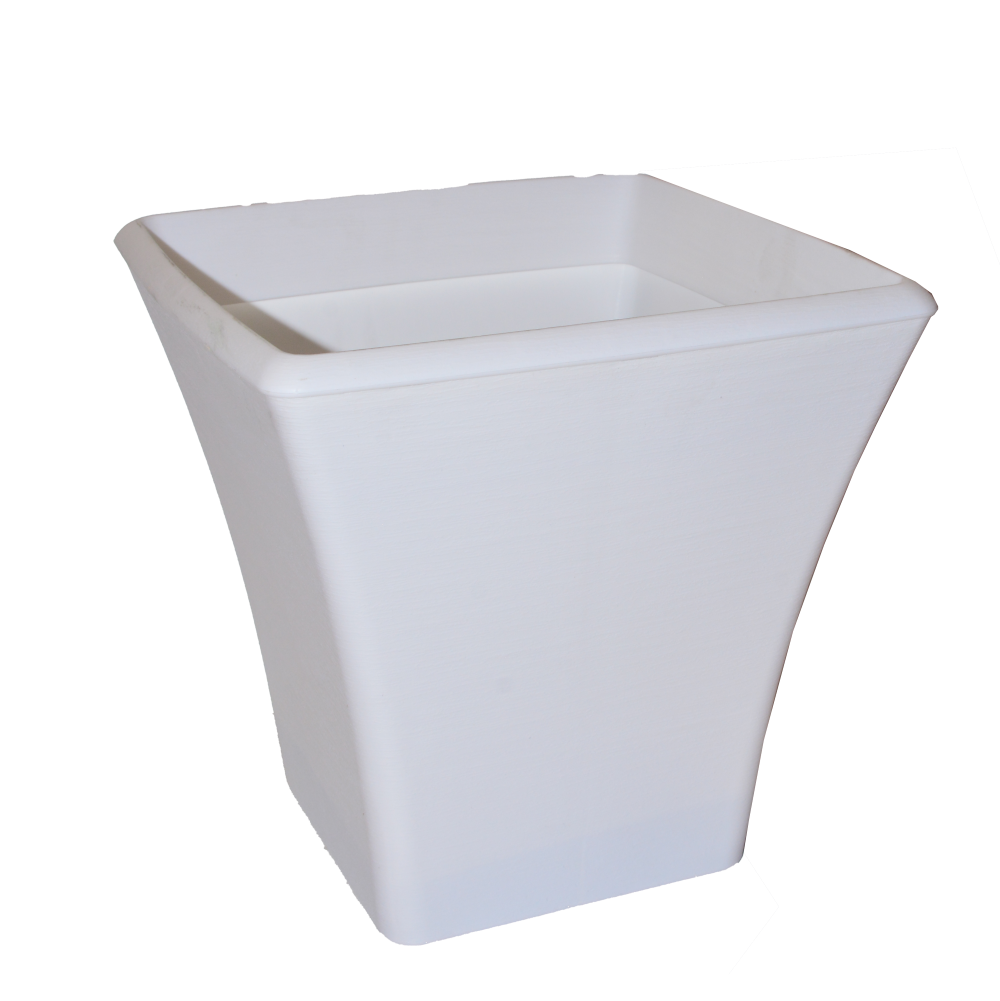 Poliwork Begonvil Round Flower Pot 38 White
