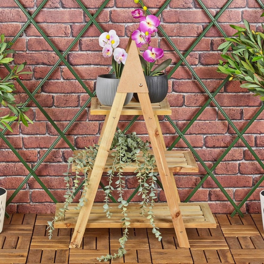 Koopman Plant Rack Wood 3 Levels Triangle