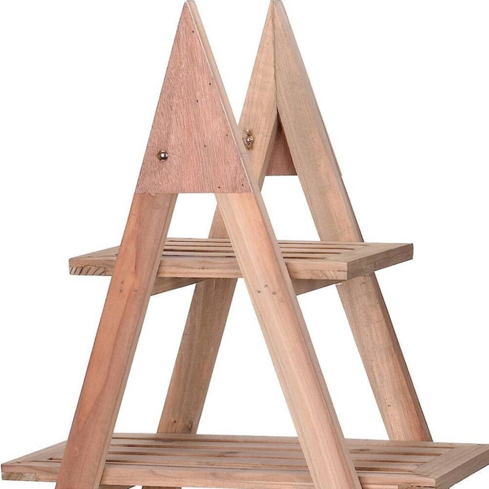 Koopman Plant Rack Wood 3 Levels Triangle