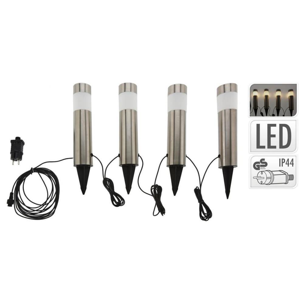 Koopman Garden Lamps 4Pcs Led 6.3X37.5Cm