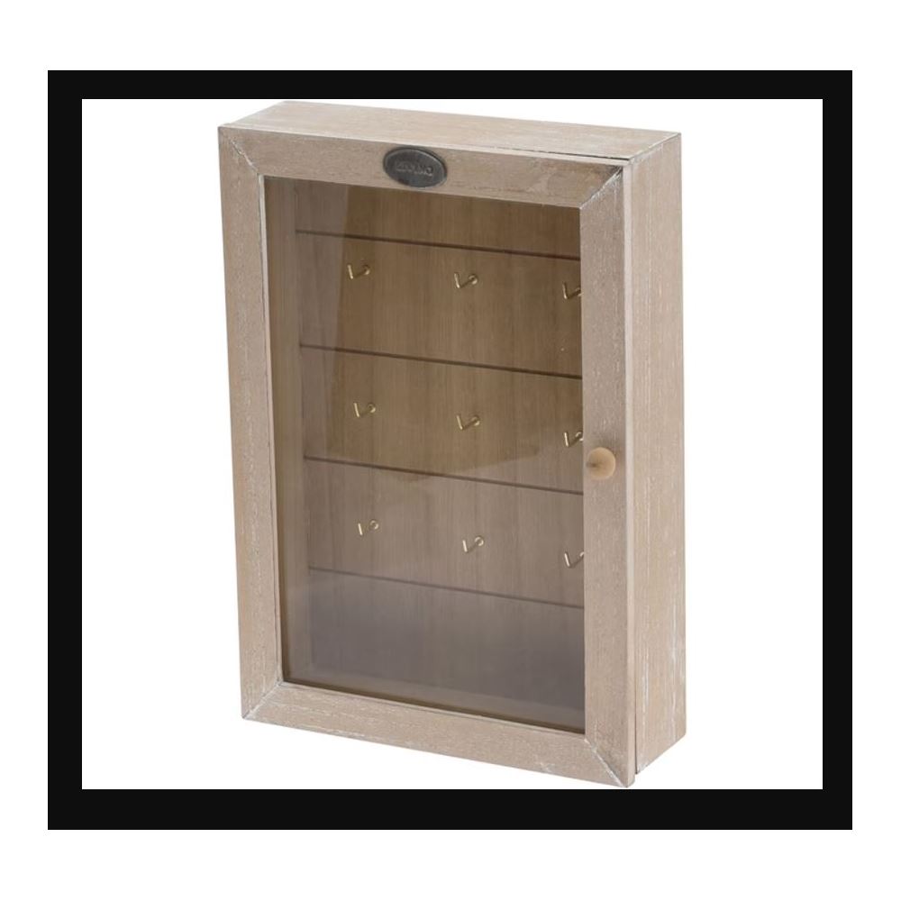 Koopman Wooden Key Cabinet Natural 19X27Cm