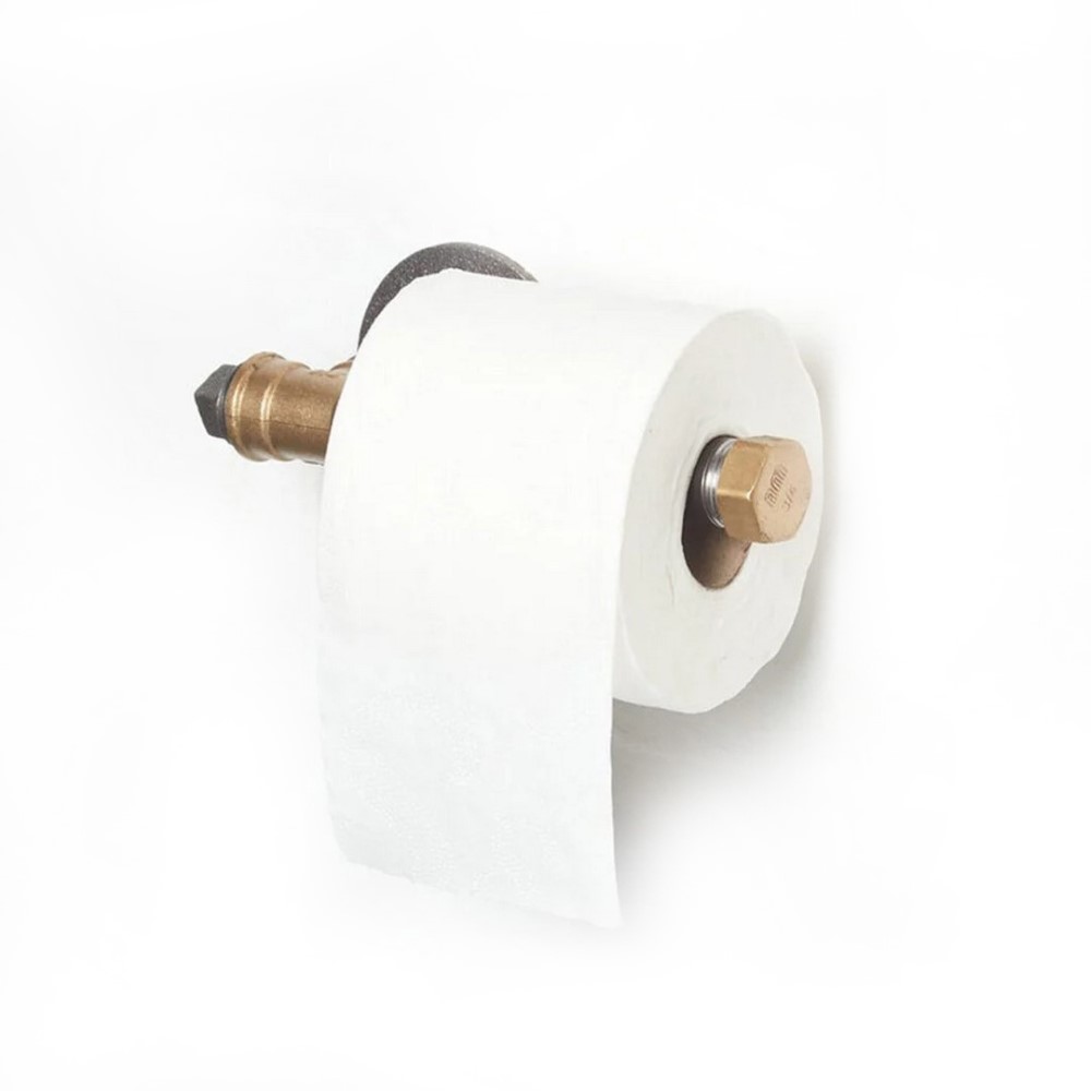 Asir Toilet Paper Holder Black Gold