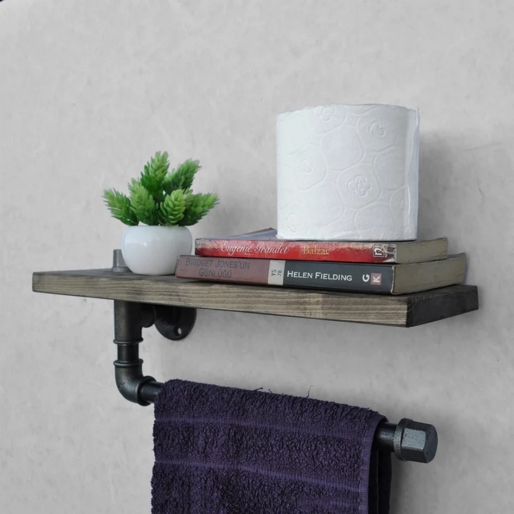 Asir Towel Holder Black Walnut