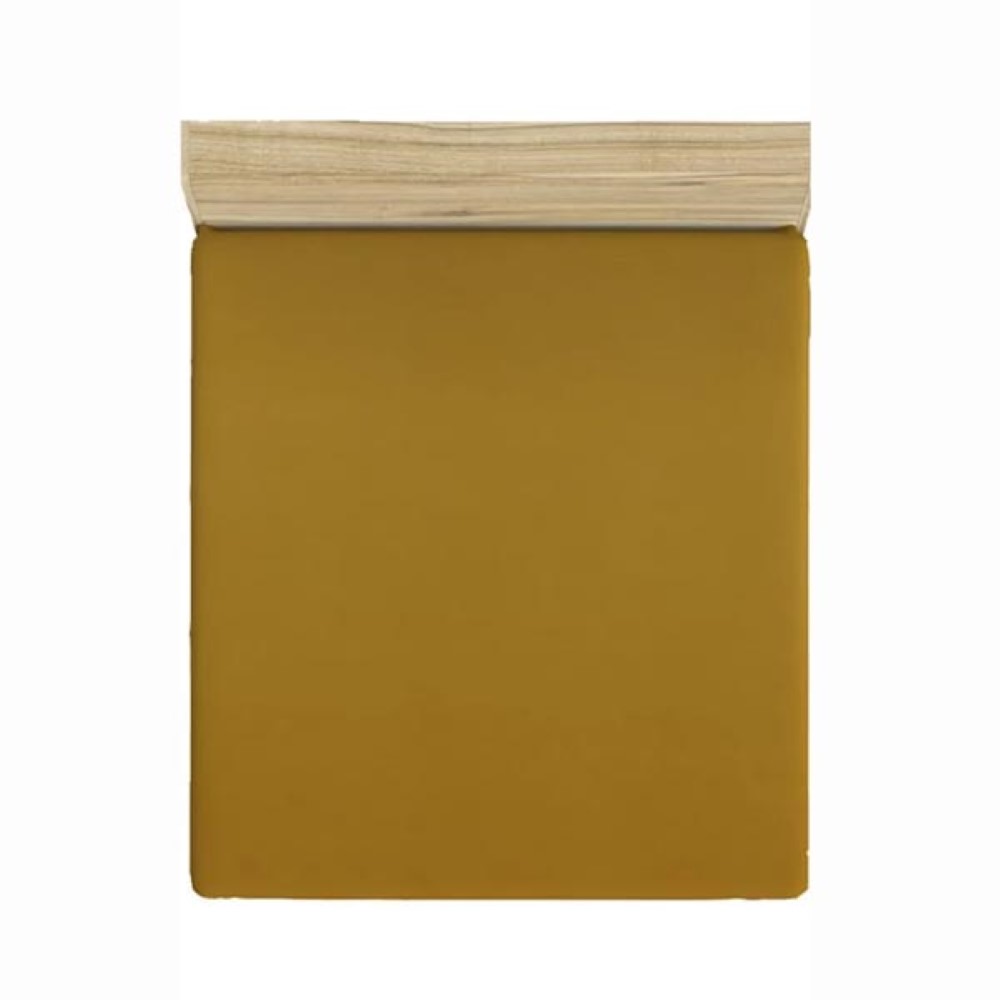 Asir Ranforce Double Flat Sheet Mustard 240x260cm