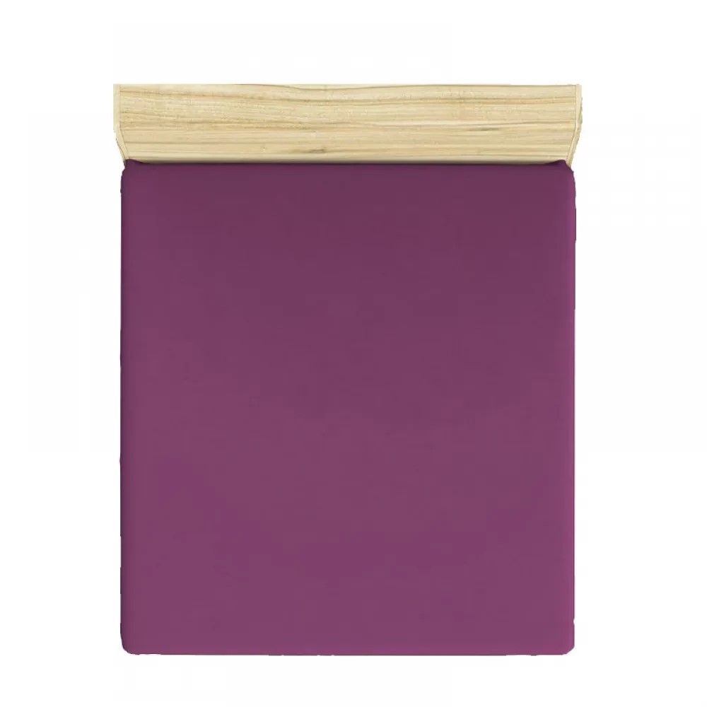 Asir Ranforce Double Flat Sheet Plum 240x260cm