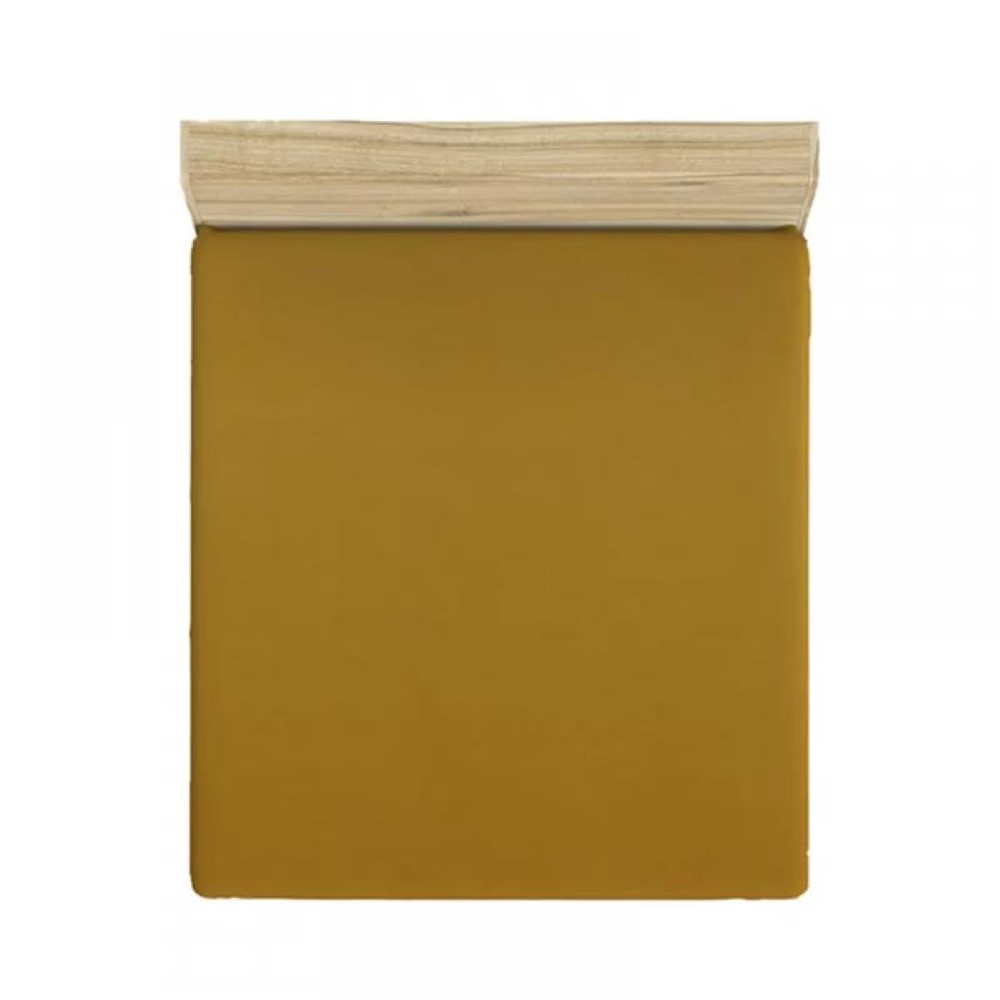 Asir Ranforce Single Flat Sheet Mustard 180x240cm