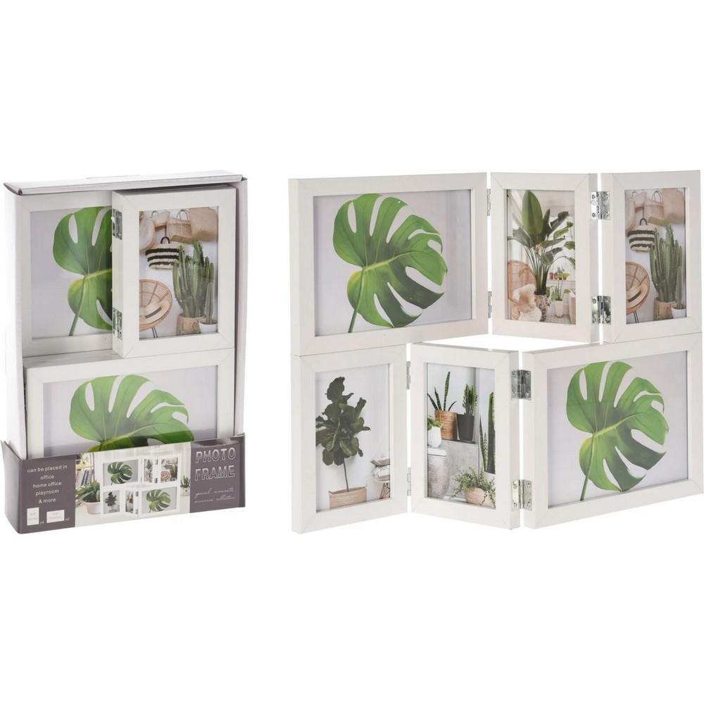 Koopman Photo Frame Folding 6 Photos White