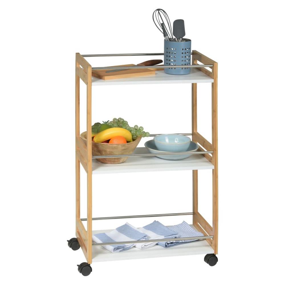 Koopman Kıtchen Trolley Wıth 3 Shelves Bamboo