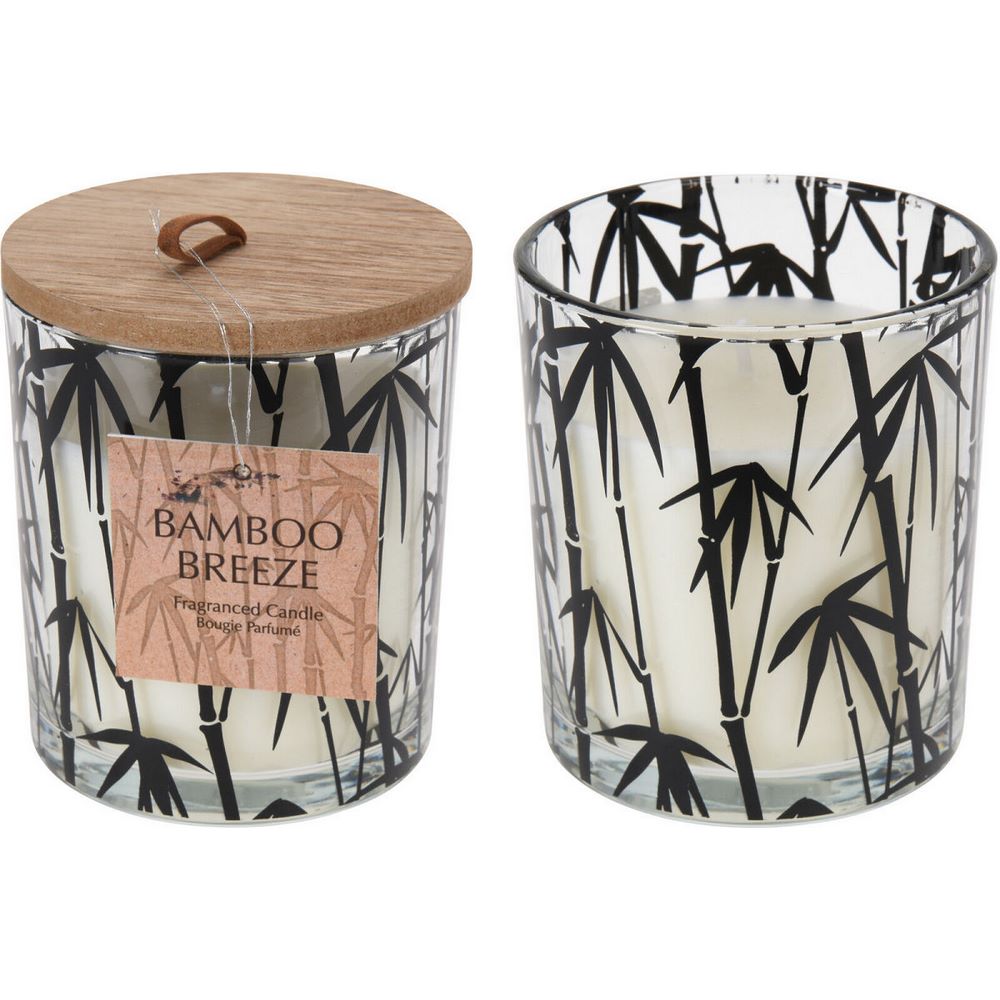 Koopman Candle In Glass Jar With Print