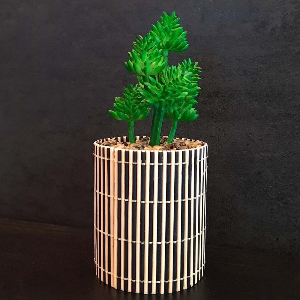 Koopman Plant in Bamboo Pot 8X8X19Cm
