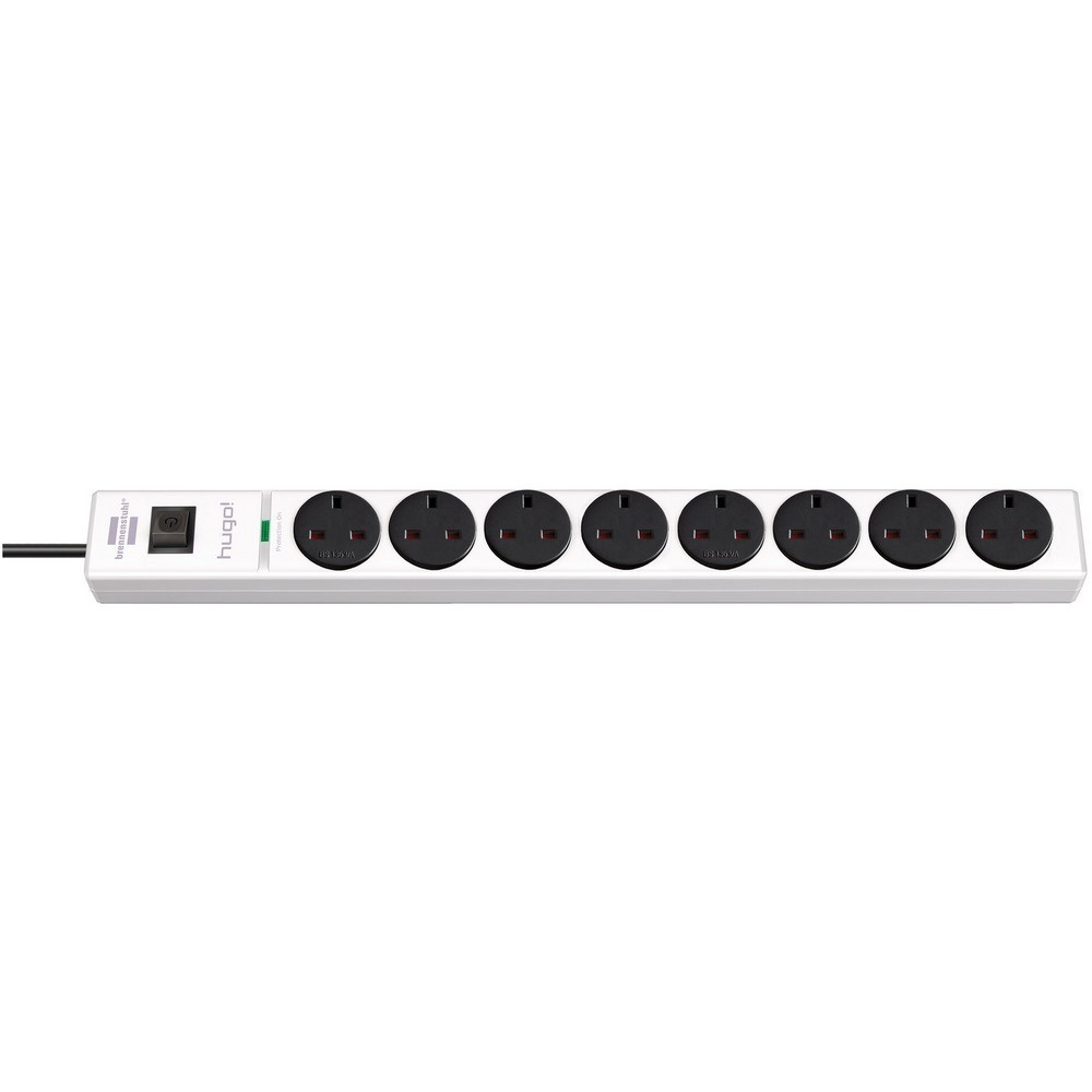 Brennenstuhl Extension Lead 8 Way 3M With Switch White