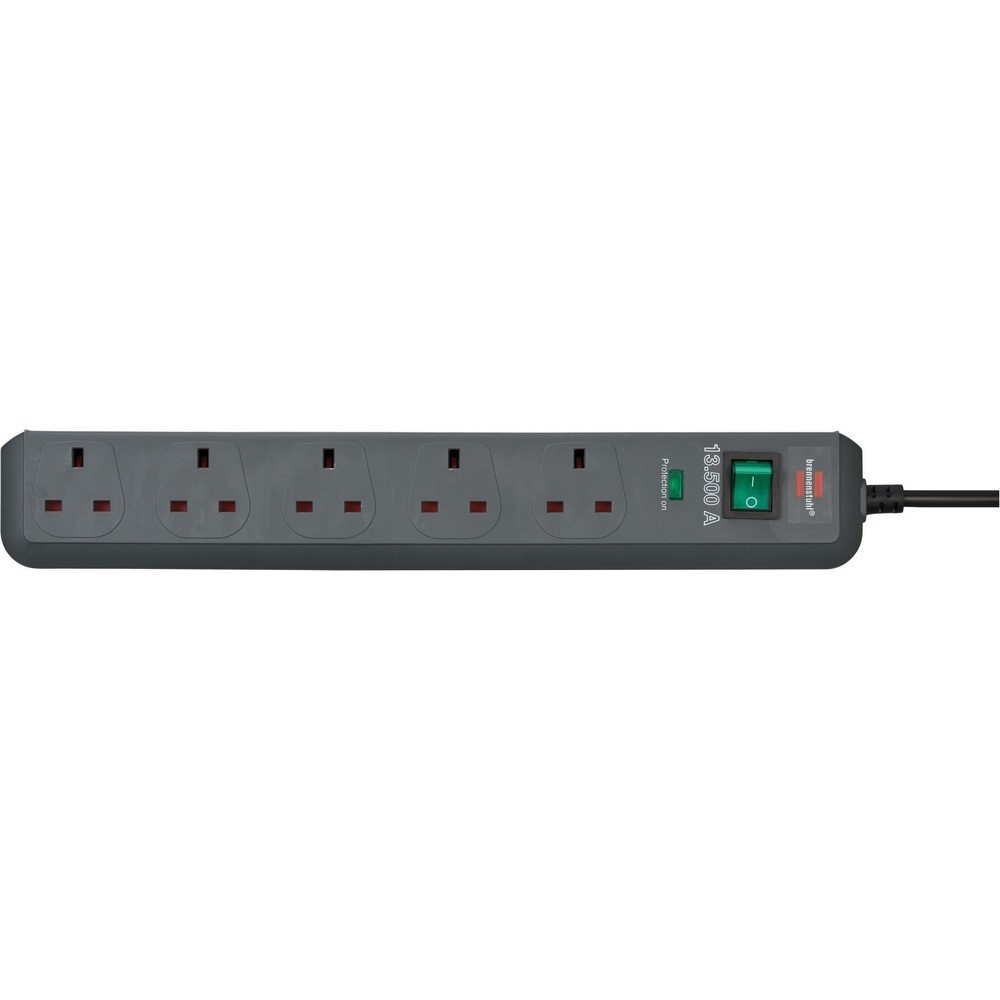 Brennenstuhl Extension Lead 5 Way With Surge Protection 2M