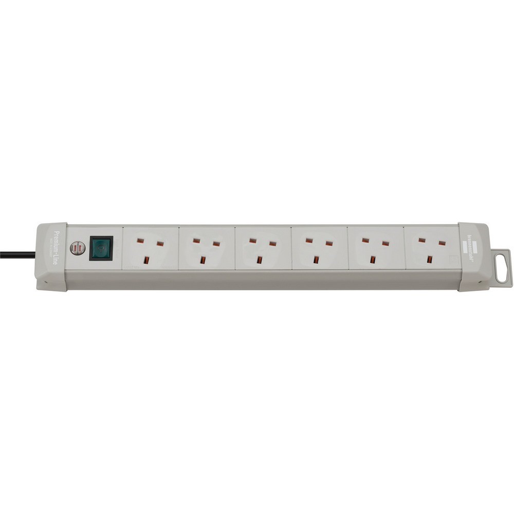 Brennenstuhl Extension Lead 6 Way 3M Grey