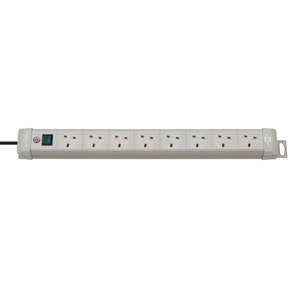 Brennenstuhl Extension Lead 8 Way 3M Grey