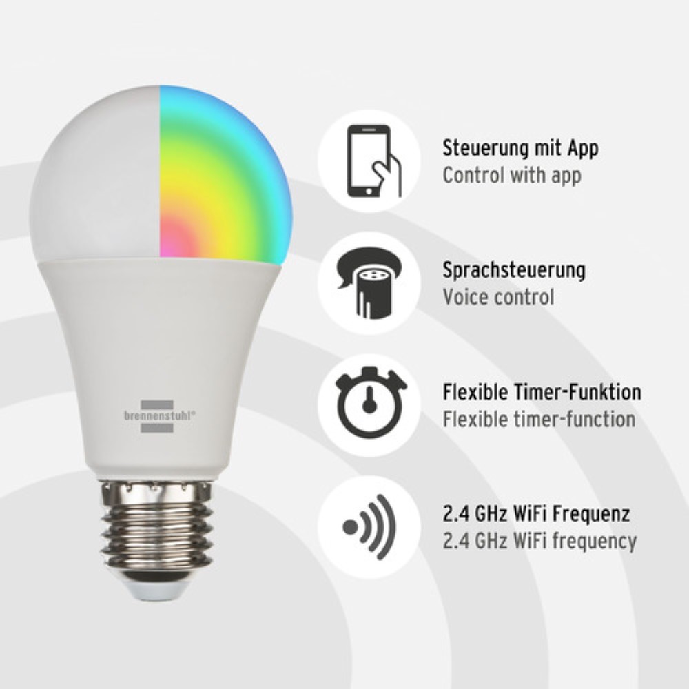 Brennenstuhl Smart Wifi Led Light Bulb E27