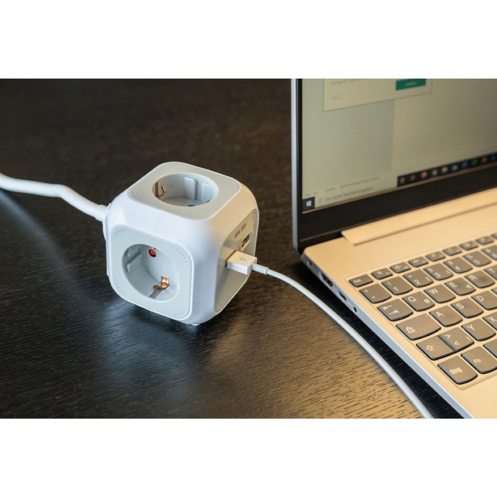 Brennenstuhl Alea Power Usb Charger Socket Cube 4 Way + 2 Usb 1.4M