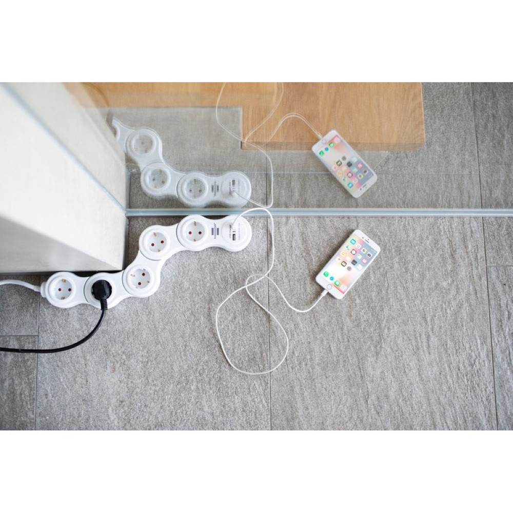 Brennenstuhl Mobile Power Strip 5 Way + 2 Usb 1.4M