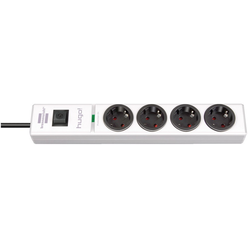 Brennenstuhl Extension Lead With Surge Protection 4 Way 2M White