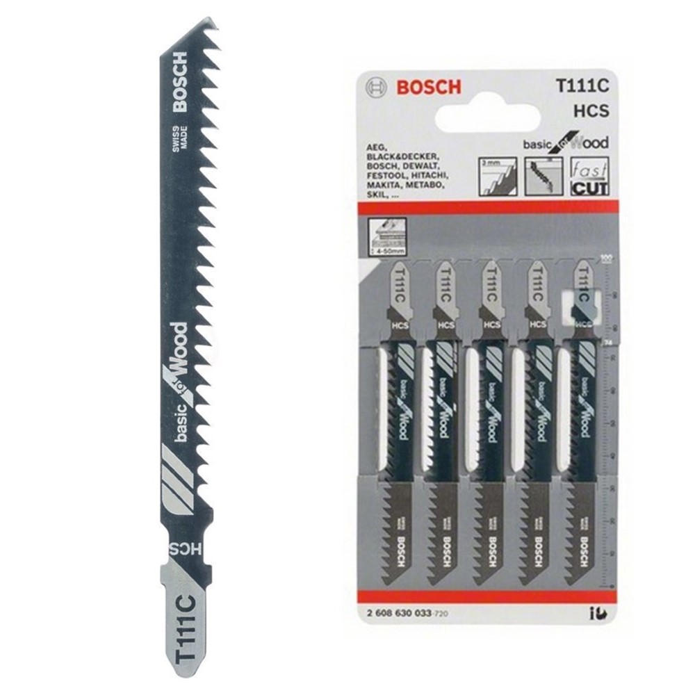BOSCH Bosch Jigsaw Blade Basicforwood T111C 5 Pcs