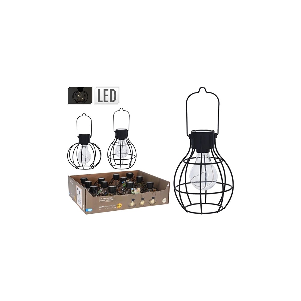 Koopman Solar Garden Lantern Metal Black