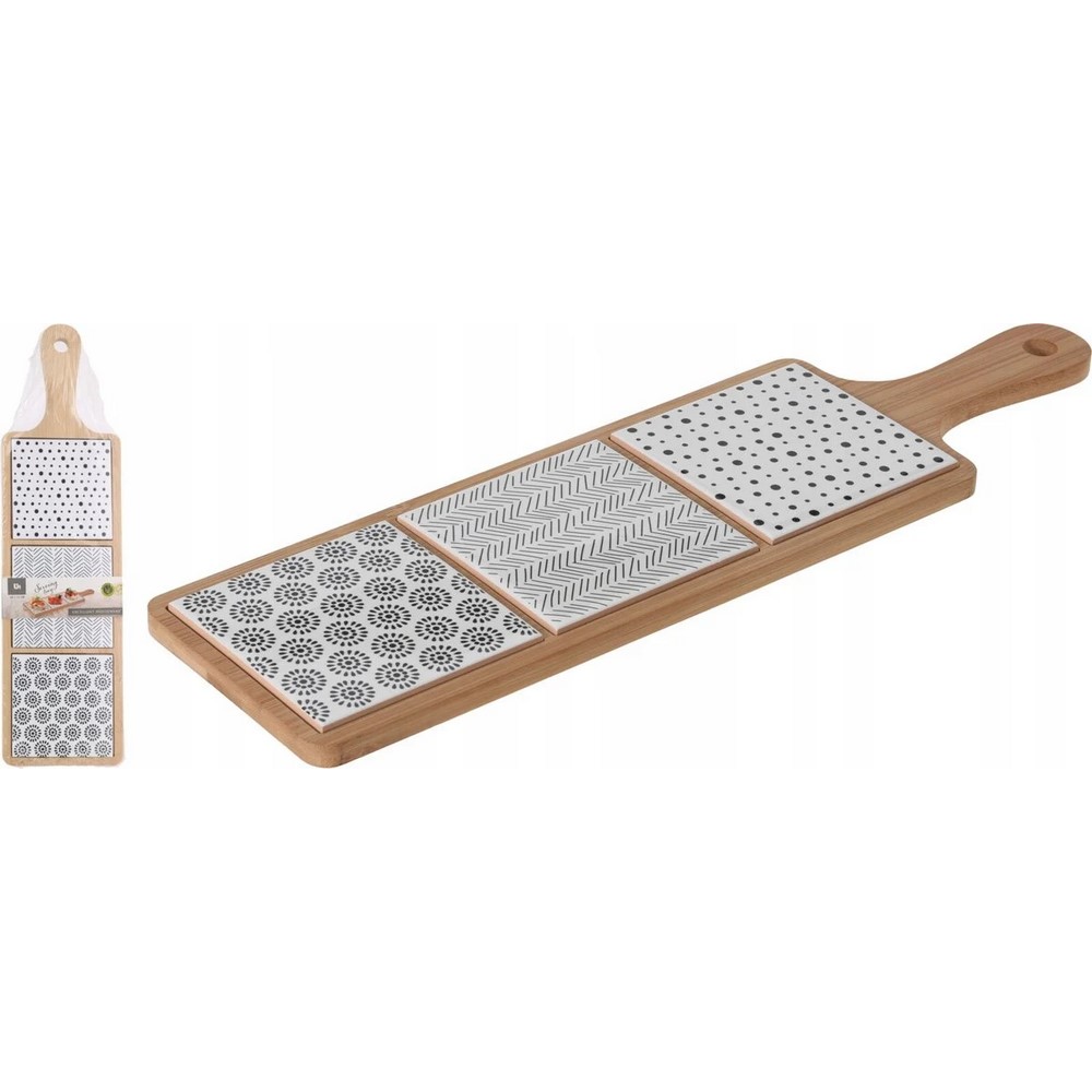 Koopman Serving Tray With 3 Tiles