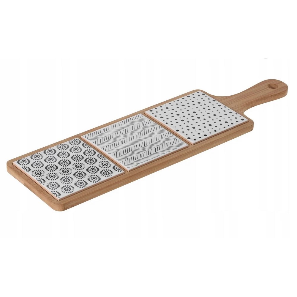 Koopman Serving Tray With 3 Tiles