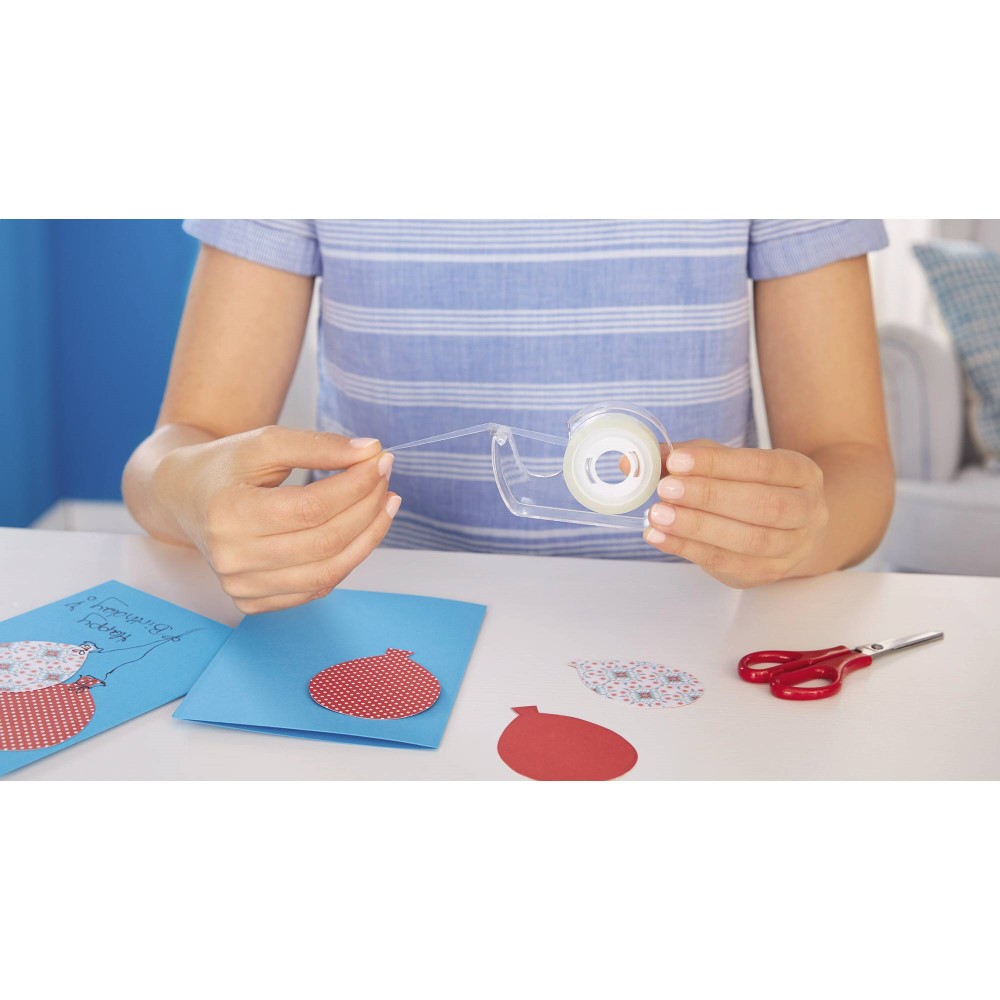 Tesafilm Double-Sided Tape, 7.5M:12Mm, Transparent  + Dispenser