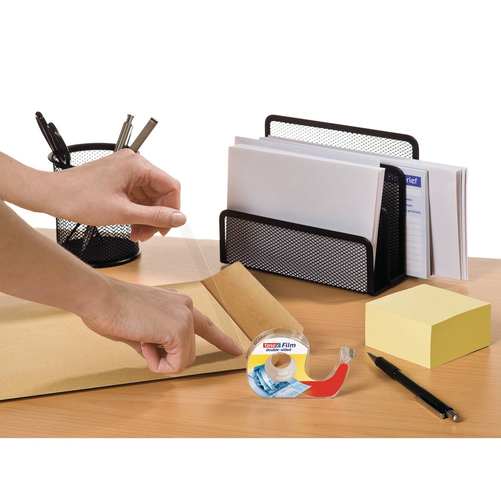 Tesafilm Double-Sided Tape, 7.5M:12Mm, Transparent  + Dispenser