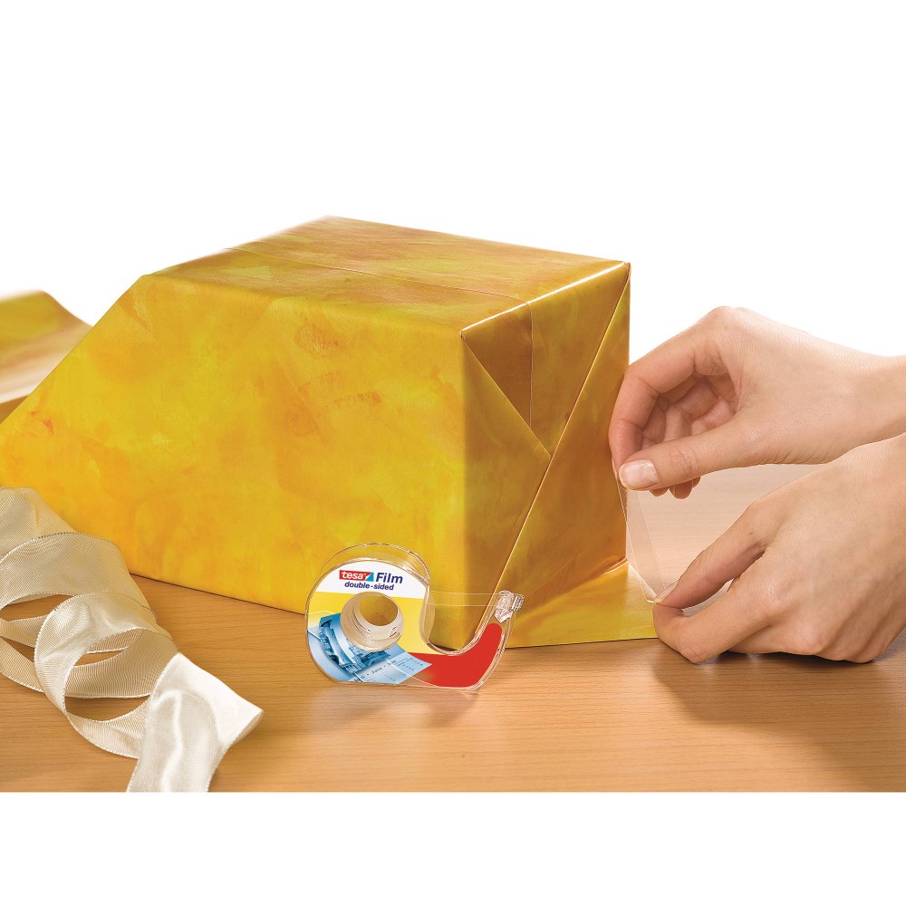 Tesafilm Double-Sided Tape, 7.5M:12Mm, Transparent  + Dispenser