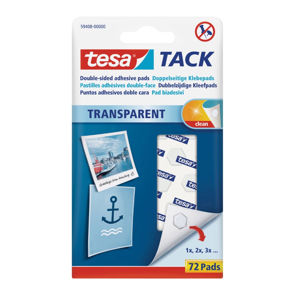 Tesa® Tack Pad Transparent 72Pcs