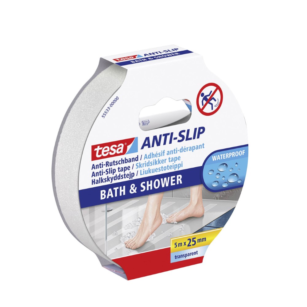 Tesa Anti-Slip Bath & Shower Transparent