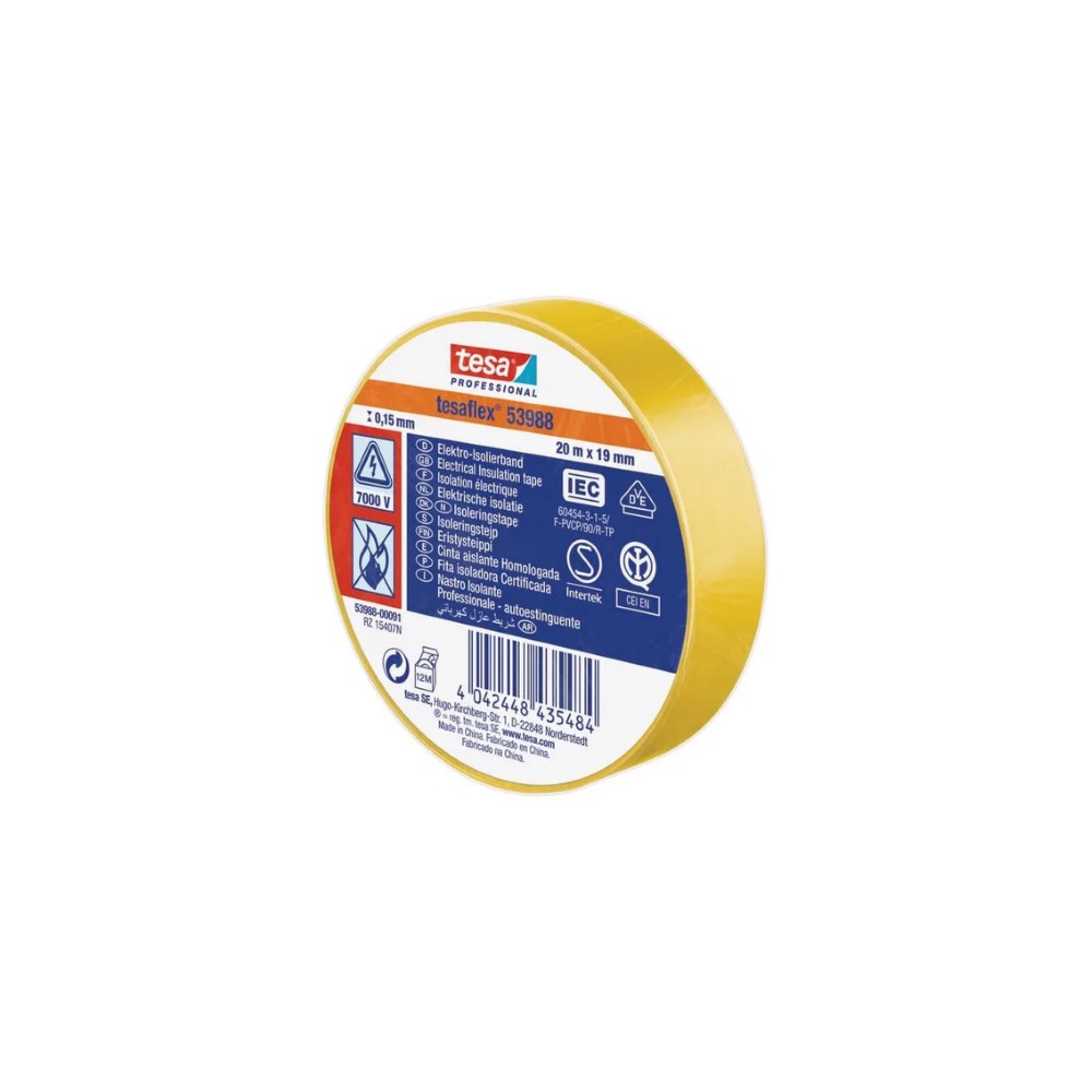 Tesaflex Electrical Insulation Tape Yellow