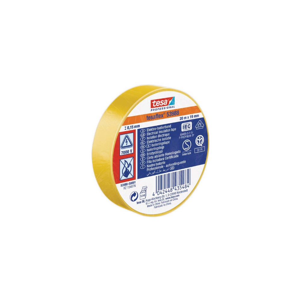 Tesaflex Electrical Insulation Tape Yellow