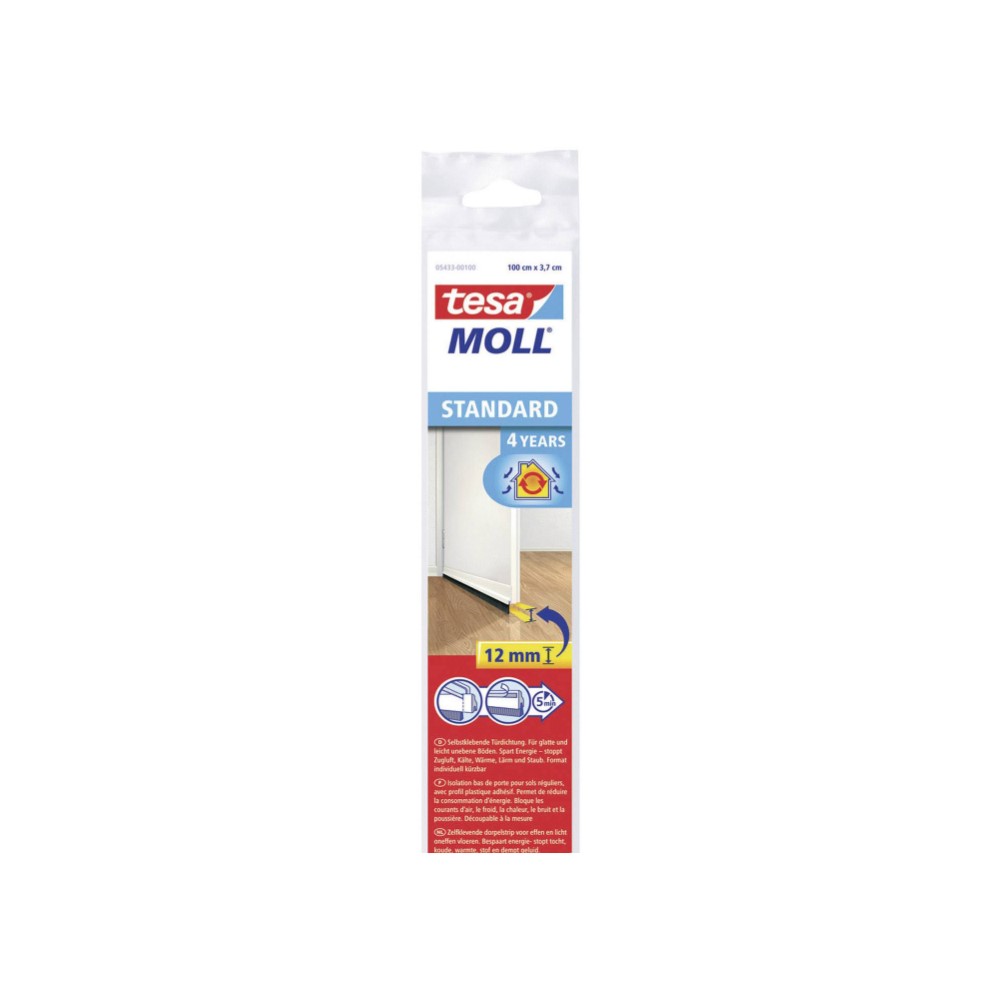 Tesamoll Door-To-Floor Brush Standard White