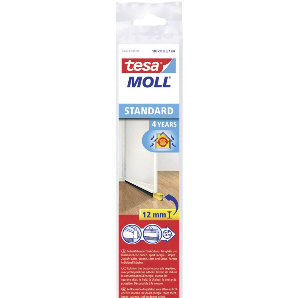 Tesamoll Door-To-Floor Brush Standard Brown