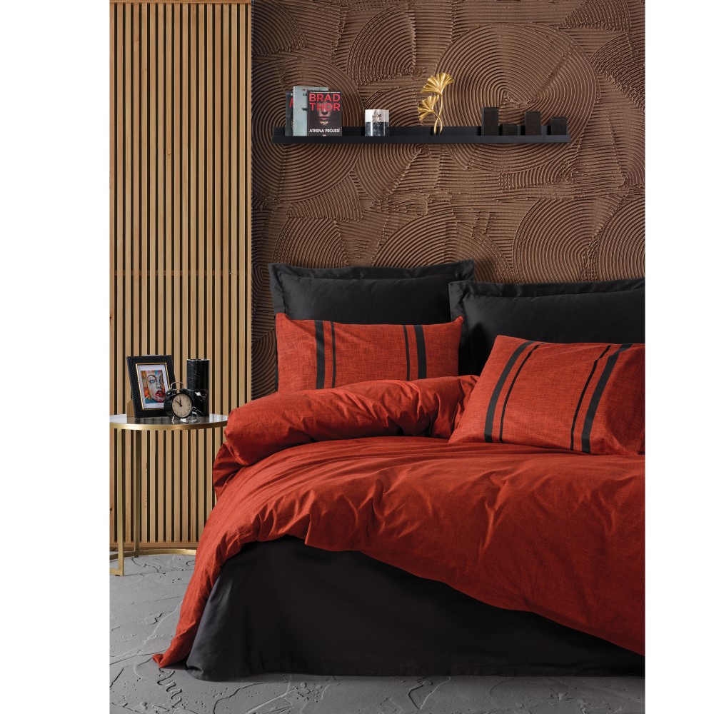 Cottonbox Bitter - Tile Red Ranforce Single Quilt Cover Set 160*220CM