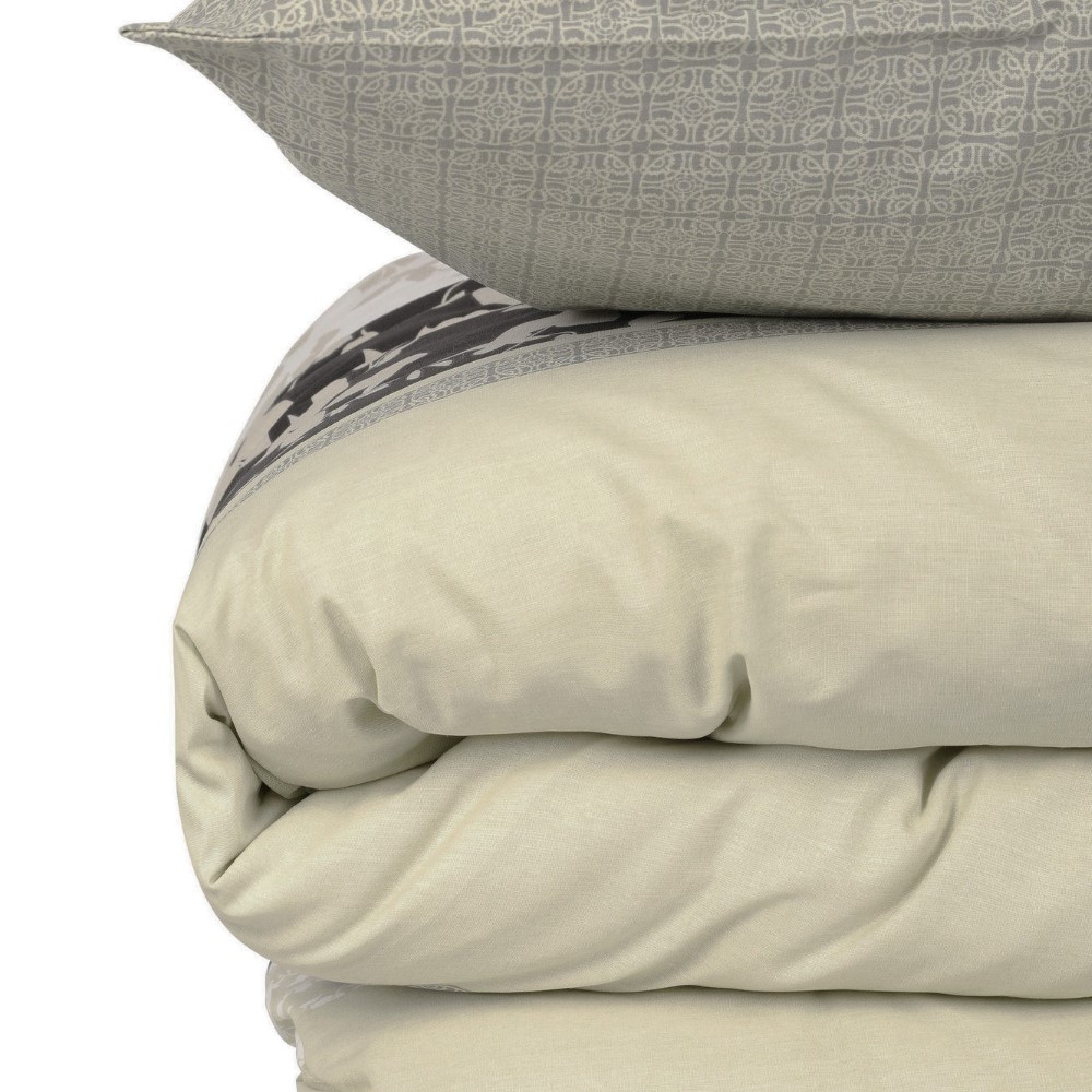 Cottonbox Deborah - Beige Ranforce Single Quilt Cover Set 160*220CM