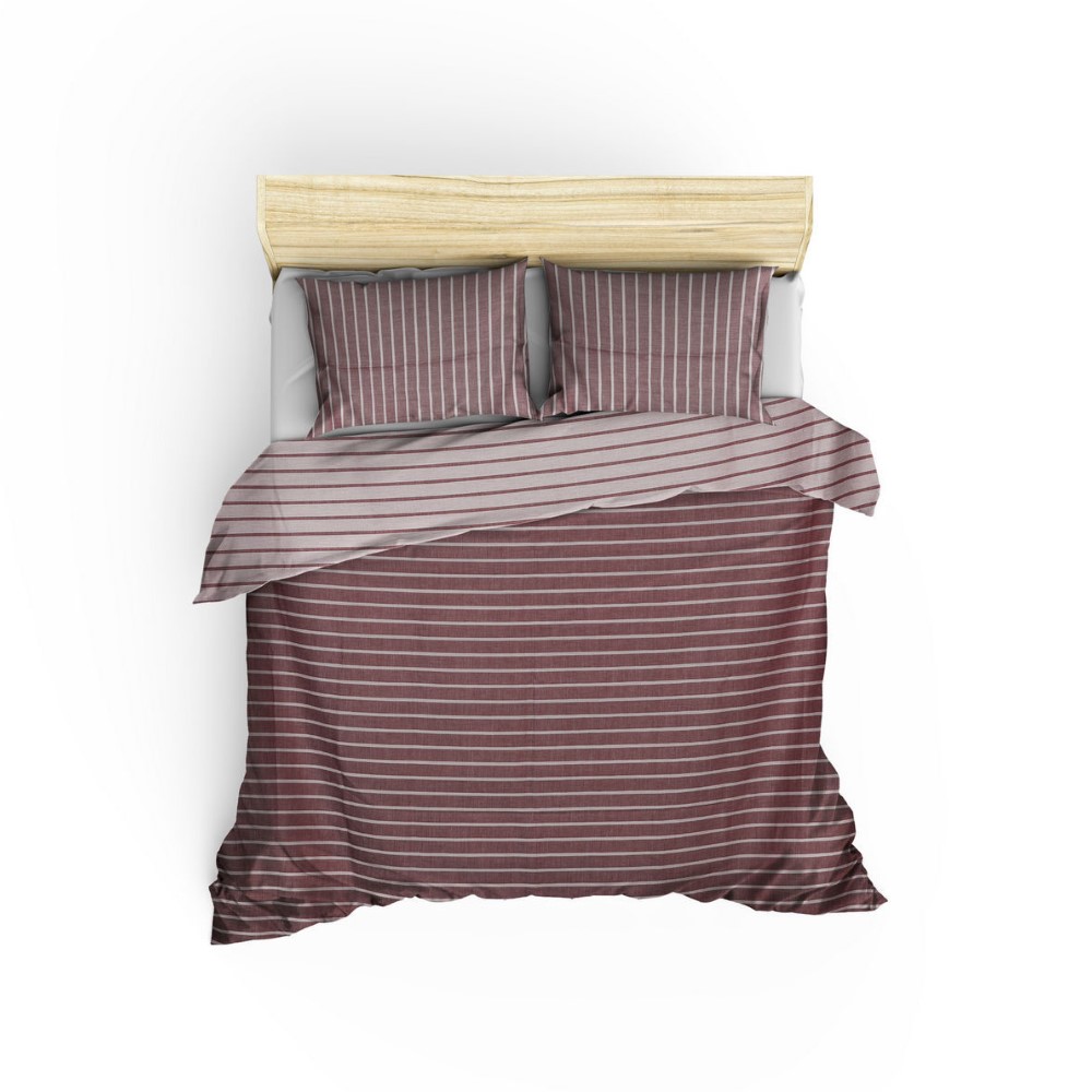 Cottonbox Bamboo - Claret Red Bamboo Double Quilt Cover Set 200*220CM