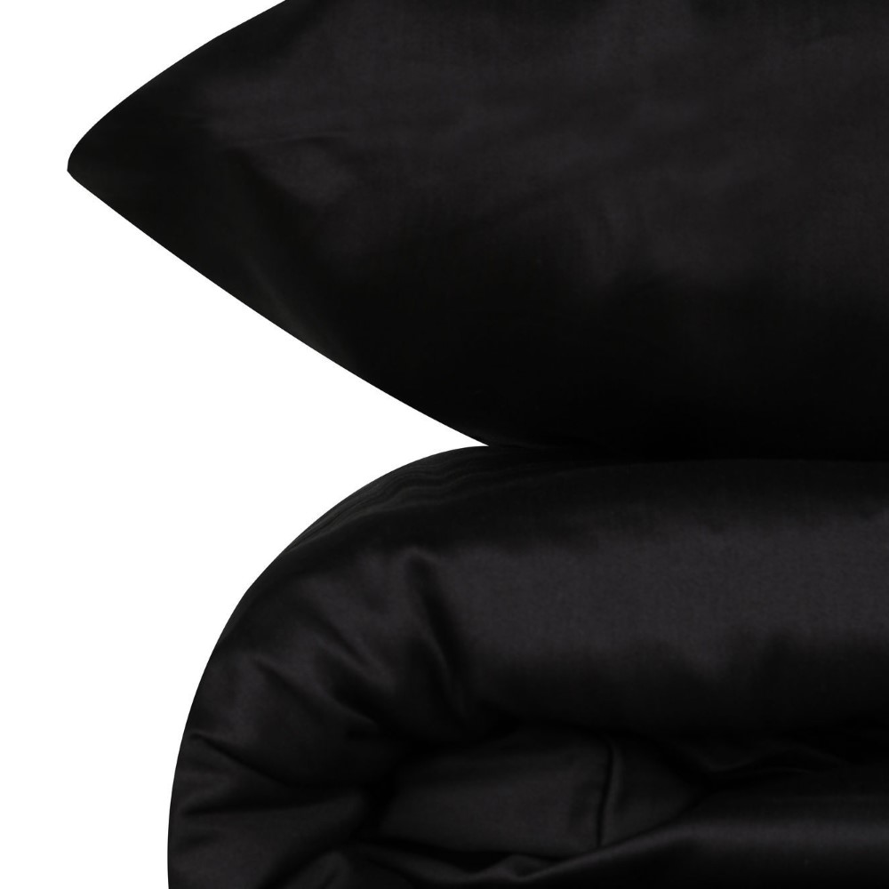 Cottonbox Elegant - Black Satin Single Quilt Cover Set 160*220CM