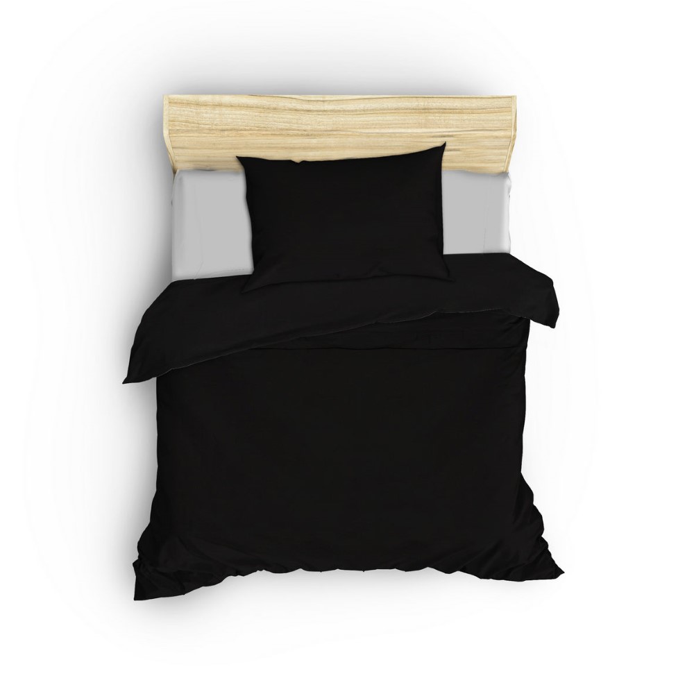 Cottonbox Elegant - Black Satin Single Quilt Cover Set 160*220CM