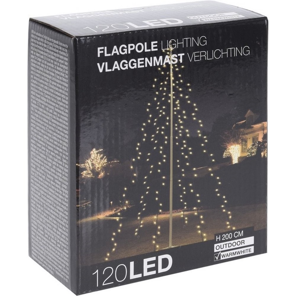 Koopman Flagpole 120 Leds Warm White