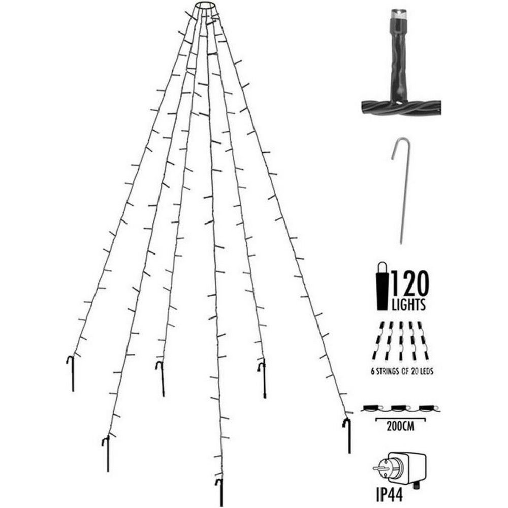Koopman Flagpole 120 Leds Warm White