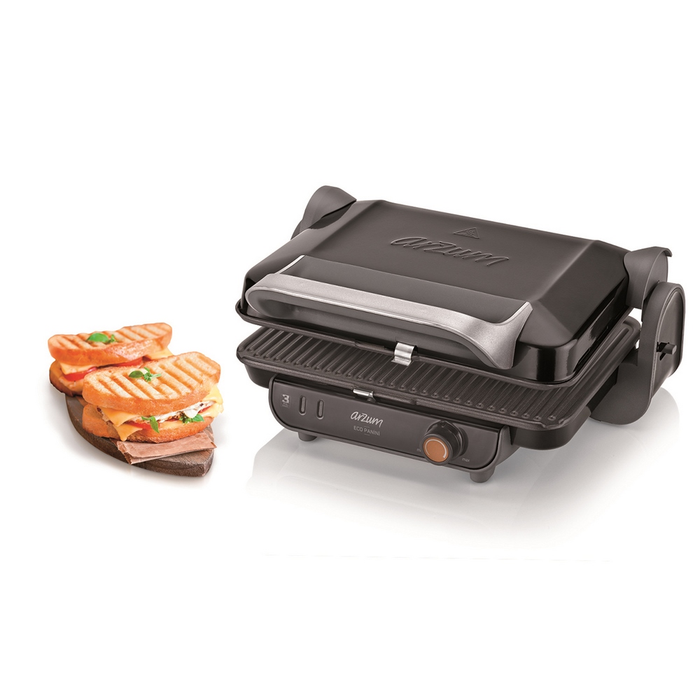 Arzum Eco Panini Grill And Sandwich Maker - Black