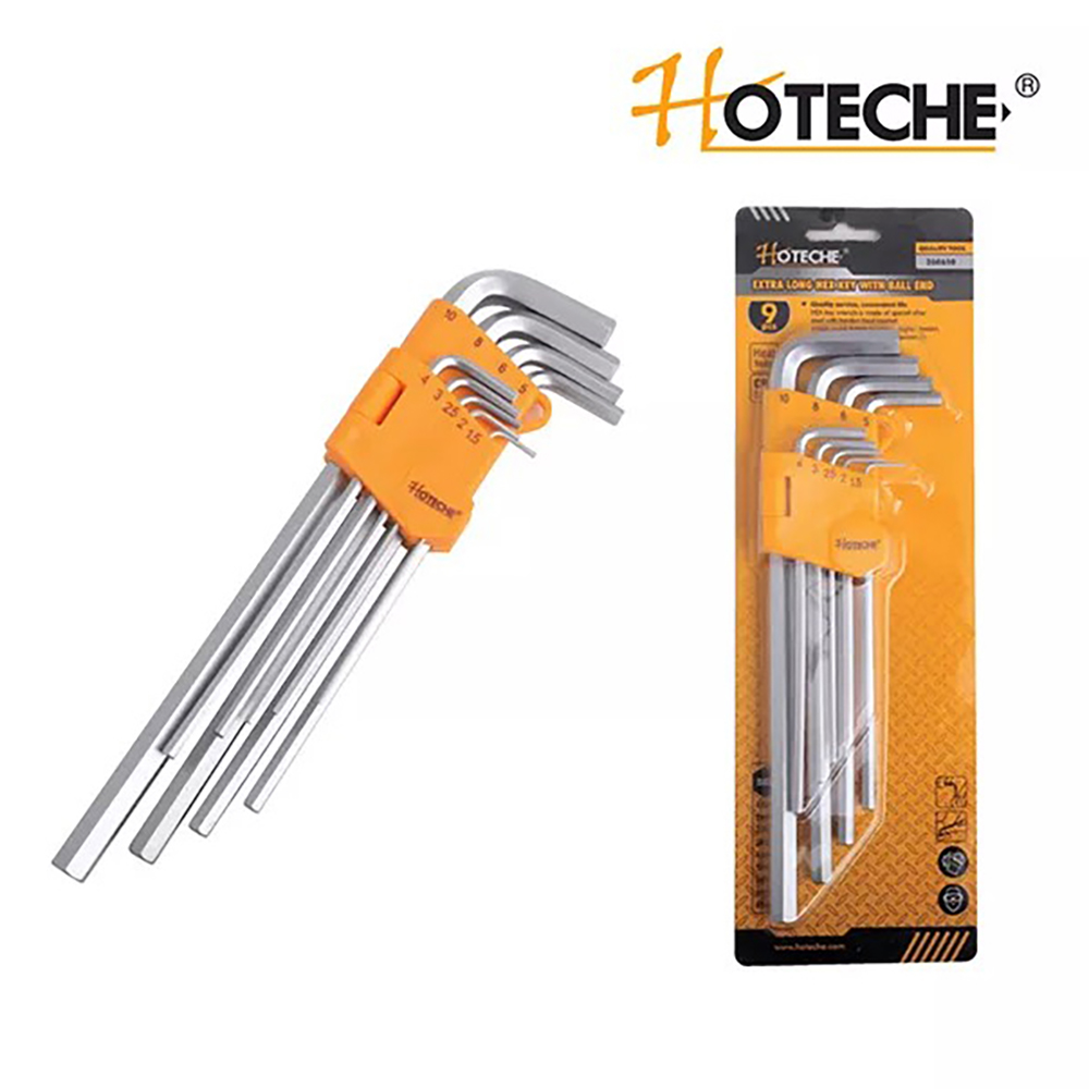 Hoteche 9Pcs Extra Long Hex Key Set