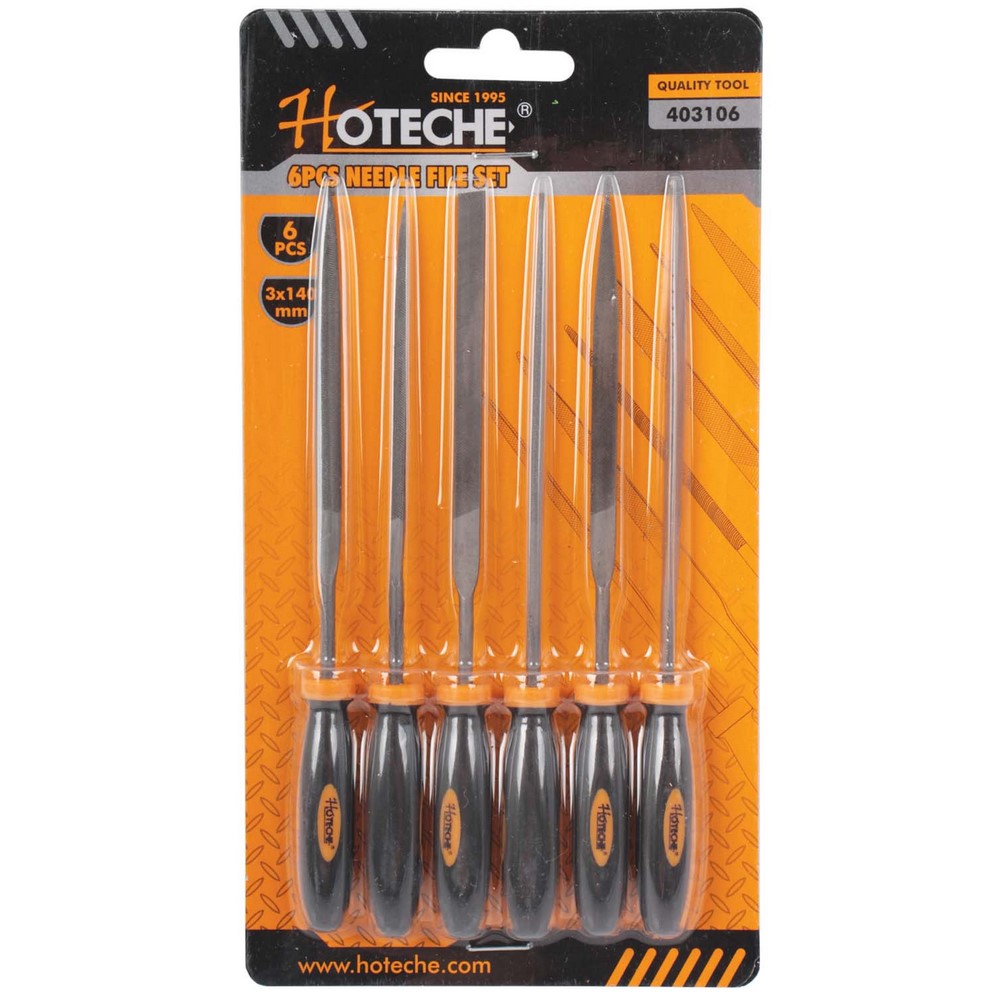 Hoteche 3X140Mm 6Pcs Neddle File Set