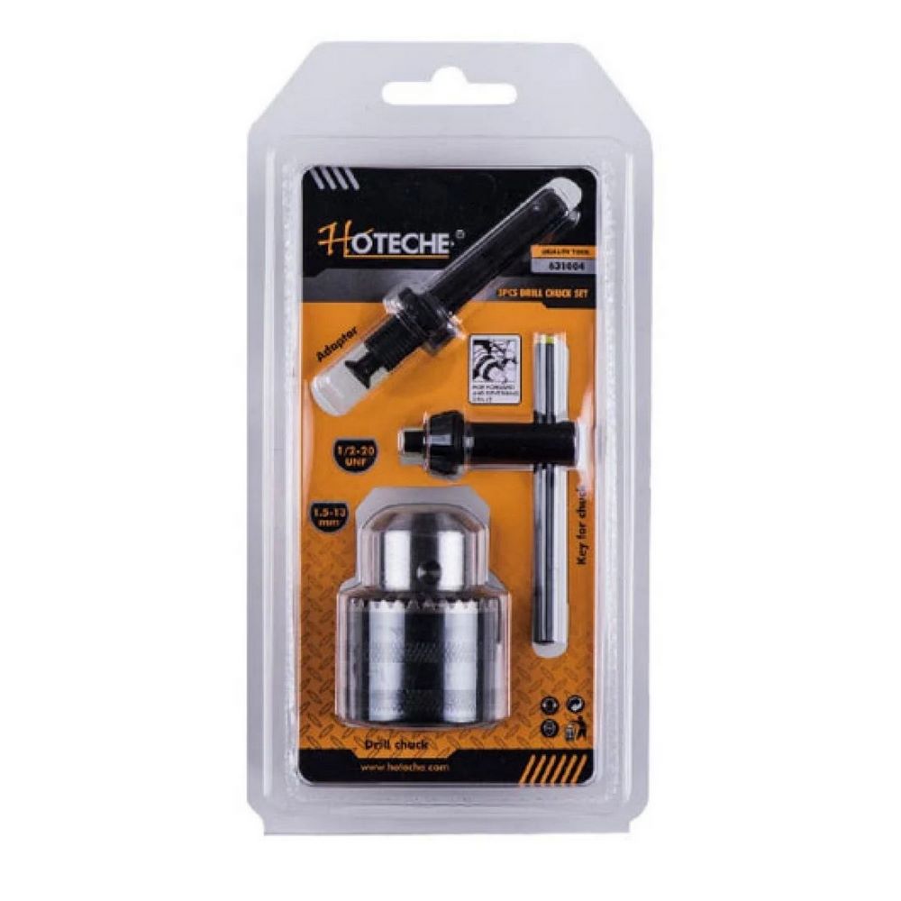 Hoteche 3-Way Drill Chuck With Key