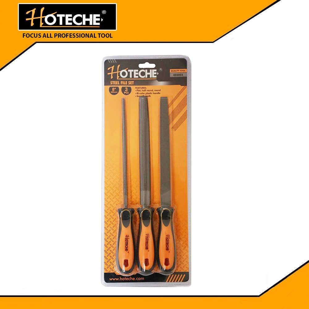 Hoteche 3Pcs Steel File Set